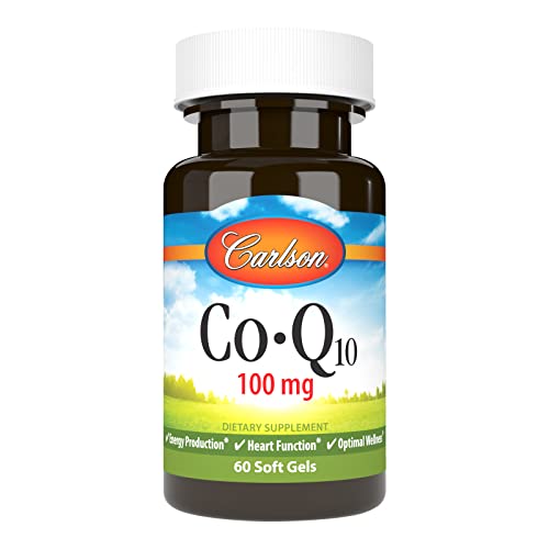 Carlson - Co-Q10, 100 mg, Energy Production & Heart Function, 60 Softgels Carlson - Co-Q10, 100 mg, Energy Production & Heart Function, 60 Softgels