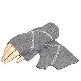  Stulpen Armstulpen Pulswärmer aus Walk Wollboucle von Beletage grau bestickt