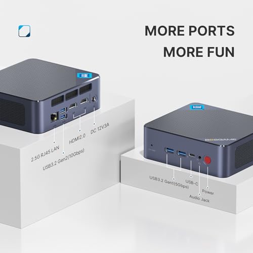 Image of BOSGAME N95 Mini PC Windows 11 Pro,Intel 12th Alder Lake N95 16GB DDR4 RAM 500GB SSD Mini Computers,Small Computer Support 4K Dual Display /USB3.2 /WiFi5 /2.5GbE
