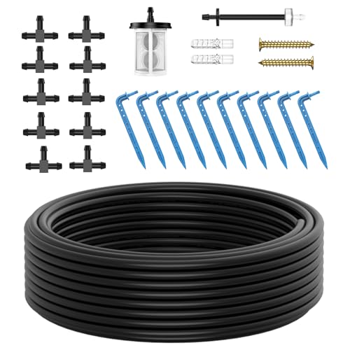 Accessoires Pour Système D’irrigation Solaire Goutte À Goutte — Kit Complet Arrosage Automatique Plantes : Tuyau 10 M, 10 Goutteurs Réglables, 10...