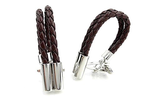 Par de Mancuernillas de Cuerda Trenzada Clásicas para Hombre miniatura 1