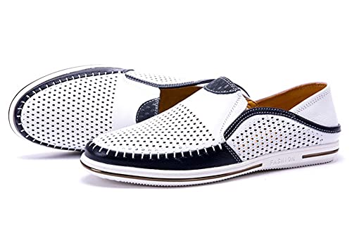 Men's Genuine Leather Loafers Shoes Fashion Slip-on Casual Soft Summer Driving Shoes3