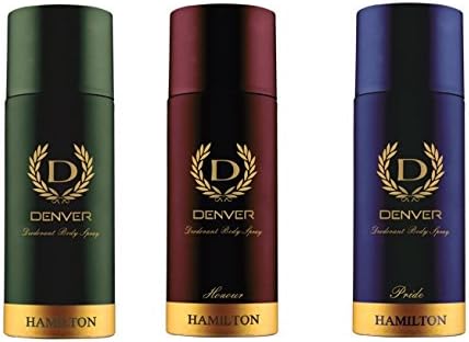 Denver Hamilton, Honour & Pride Deodorant Body Spray 165Ml Each Combo (Pack Of 3)