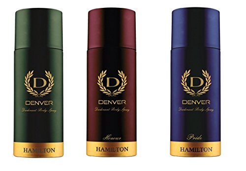 Denver Hamilton, Honour & Pride Deodorant Body Spray 165Ml Each Combo (Pack Of 3)