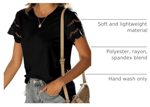 Image of Wiholl Womens Tops Dressy Casual Short Sleeve Shirts Beach Vacation Clothes Summer Outfits