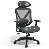 Staples Dexley Ergonomic Mesh Office Chair - Adjustable Height, Swivel Tilt, Lumbar Support, Black