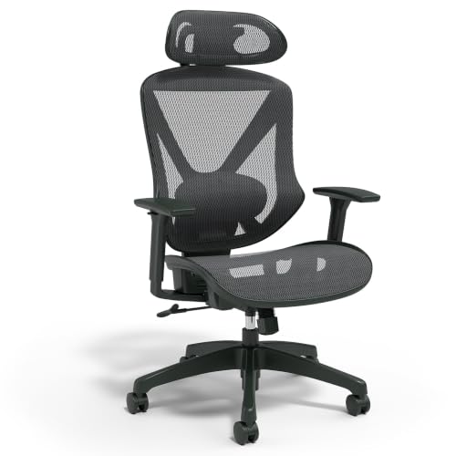 Staples Dexley Ergonomic Mesh Office Chair - Adjustable Height Swivel Tilt Lumbar Support Black