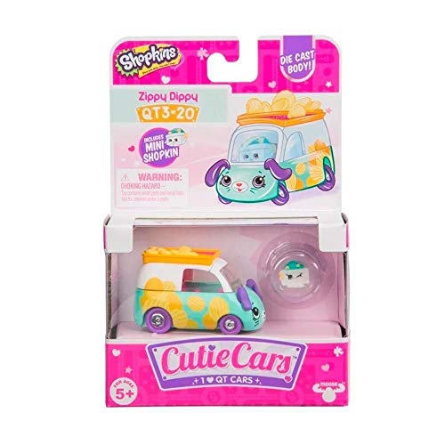 Mini Figura e Veículo Shopkins Cutie Cars Blister Unitario Chips Zuum QT3-20