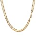 Produktbild PROSTEEL Herren Kette Edelstahl Panzerkette Halskette Link Kette 7MM Breit Gliederkette für Herren, 55CM lang, Gold
