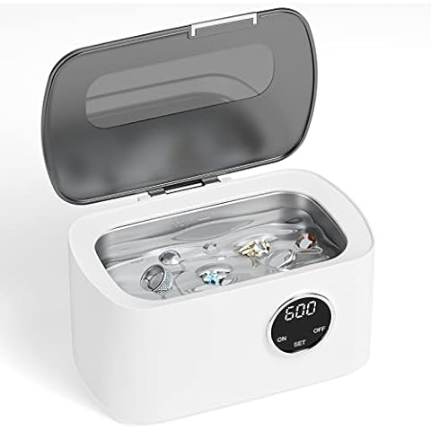 Ultraschallreinigungsgerät Ultraschallreiniger Mit 5 Zeitfunktionen und Digitalanzeige Ultraschallgerät 600ml Ultraschallbad Ultrasonic Cleaner für Brille Schmuck Uhren Zahnersatz (MEHRWEG) Cover