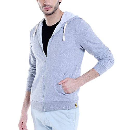 Image of Campus Sutra Men's Regular Fit Zipper Sweatshirt with Hoodie for Winter Wear | Full Sleeve | Cotton Sweatshirt | Casual Sweatshirt for Men|Western Stylish Sweatshirt for Man