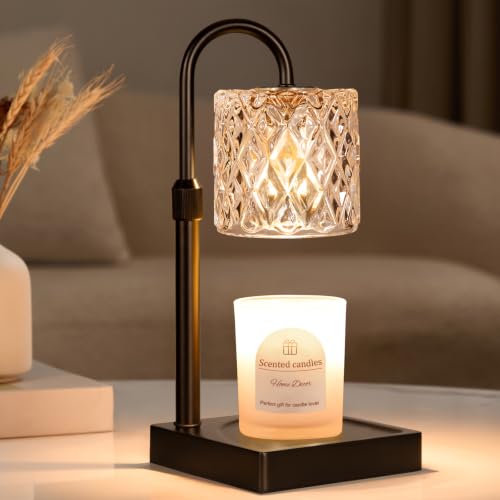 Black Candle Warmer Lamp with Timer -Wax Melt Warmer for Jar Candles