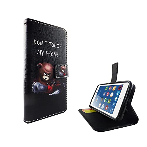 Étui ZTE Blade L7 König Design en cuir noir avec support