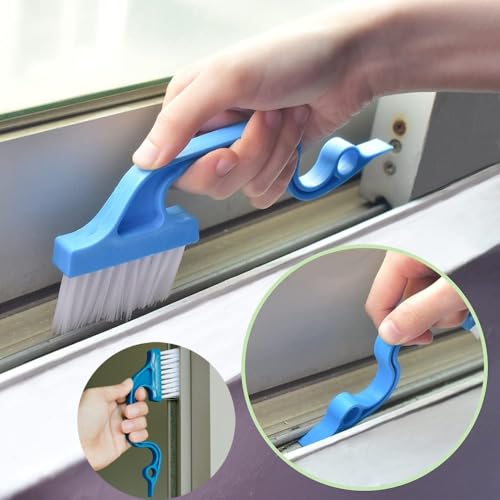 4Pcs Window Blinds Cleaner Shutters, 2* Blind Cleaners 1*Window Gap Groove Brush 1*Car Interior Cleaning Tool, Dust Remover for Window Blind Air Conditioning Home Gadgets, Car Vents, Fan Shutters
