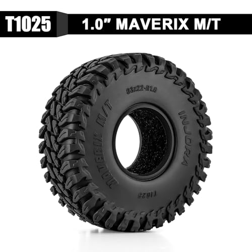 INJORA 63 * 22mm 1.0" MAVERIX M/T Tires for TRX4M SCX24 1/18 1/24 RC Crawlers