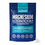 Magnesium Glycinate 3-in-1 Complex 2000mg | Magnesium Glycinate, Malate & Citrate with Vitamin B6 | 120 Capsules - 2 Months Supply | High Absorption | No Fillers or Binders | 3rd Party Tested