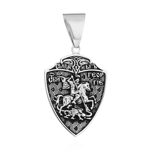 Pendentif icône argent 925 grand format 37mm résistant ternissement