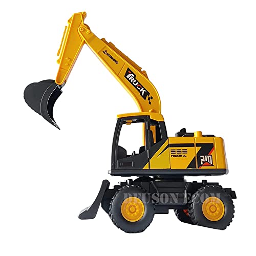 Image of DEUSON ECOM Construction Bulldozer Excavator Loader Truck Vehicles for Kids Building Vehicle Engineer Toys for 3 4 5 Year Boy Toddlers Unbreakable Toy for Kid (706-15) yellow