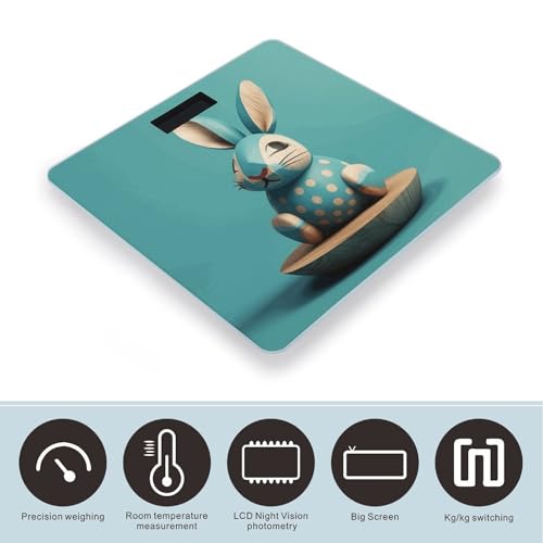 Báscula Digital de Baño con Vidrio Templado y Pantalla LCD miniatura 3