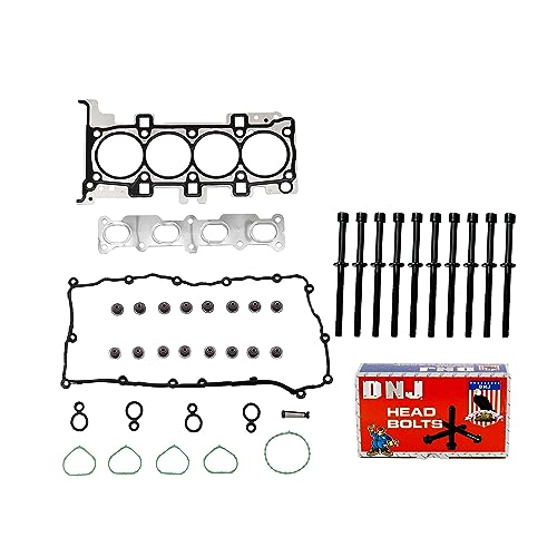 DNJ HGB1171 Cylinder Head Gasket Set with Head Bolt Kit for 2013-2022 Chrysler, Dodge, Fiat, Jeep, Ram 200, 500X, Cherokee 2.4L L4 16V SOHC 2360cc