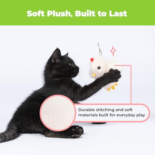 Image of Catify Best Pet Supplies Flapping Duckling, Chick & Bird Cat Toy - Motion-Activated Wings, Realistic Chirps, Catnip-Infused Plush, USB-Rechargeable, Indoor Cats & Kittens, Self-Play Enrichment - Beige