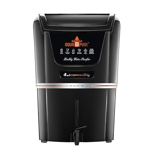 Image of AQUA D PURE Copper RO Water Purifier | RO+UV+UF+TDS Filtration | Advanced Copper Technology | 12 Liter Capacity Water Purifier for Home & Office inch