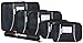 Produktbild Xcelenze Premium Kleidertaschen Packtaschen Koffer 6-teiliges Set + Beschriftungsfenster, schwarz | Reisetasche, Kofferorganizer, Koffertasche, Packing Cubes Packwürfel + Wäschebeutel