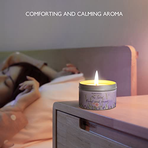 Homemory Candles For Home Scented, Lavender & Rose Scented Candles, Candles Gifts For Women, Natural Soy Candles, Stress Relief Candles With Essential Oils, Hand-Poured Aromatherapy Candle, 6Oz #TOP4