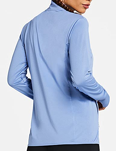 Zuty Women's Long Sleeve Shirts Upf 50+ Sun Protection Full Zip Jacket Uv Lightweight Hiking Outdoor Golf Zipper Pockets Lavender Blue-Zipper Xl #TOP2