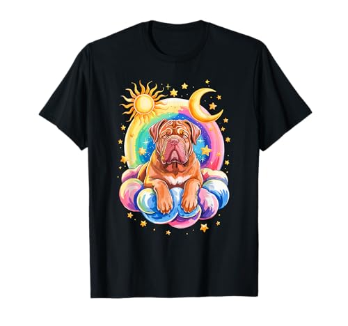 Rainbow Clouds Dogue De Bordeaux Mastiff Bordeauxdog Camiseta