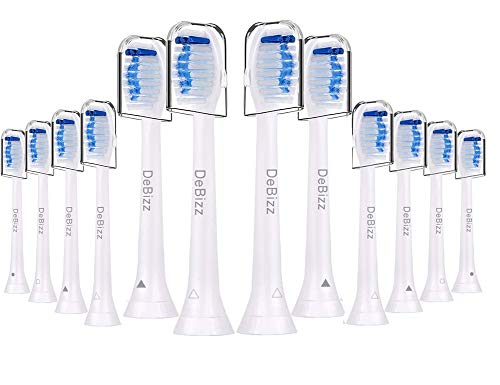 Replacement Toothbrush Heads,Compatible with Sonic 4100 5100 6100 Electric Toothbrush，12 Pcs (White)