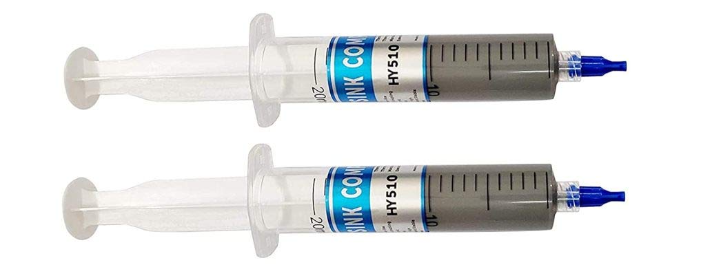 Sadow Grey Carbon Based Hy510 Thermal Grease, Thermal Paste for Processor, Heat Sink, CPU, Laptop, pc, Cooler Master, Silicone Compound Paste for led, Fan, chipsets(30g) (Pack of 2)