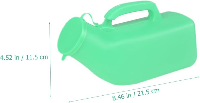 2 unidades de orinales portátiles para hombres con tapa, contenedores de orina para uso doméstico y al aire libre, botellas prácticas para orinar durante viajes y acampadas miniatura 8