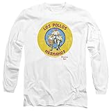 LOGOVISION Breaking Bad Los Pollos Hermanos Unisex Adult Long-Sleeve T Shirt,Los Pollos Hermanos White, Large