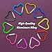 Aspire 10 Pack Heart Shaped Carabiner Cute Heart Keychain Carabiners, Mini Backpack Clips for Dog Leash Water Bottle Holder (Bright Black)