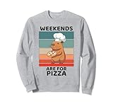 Retro Capybara Weekends Are For Pizza Lover