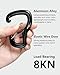 Travel Bird Heavy Duty Carabiner Clip Hook 8KN (1763 lbs), 2 PCS Ultra-Light Aluminum Caribeaners with Double Door D Ring Shape, for Hammock, Camping, Hiking, Backpacking, Dog Leash, Keychain Clip