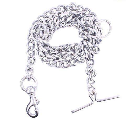 RvPaws Super Heavy Weight Dog Leash Diamond Cut Heavy Duty Dog Chain with Brass Hook for Large Dogs (Medium-Size) (L: 63 Inches Thickness: 1 cm) No. 10 (B09J299JV8) Amazon Price History, Amazon Price Tracker