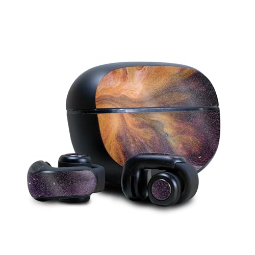 Image of Glossy Glitter Skin Compatible with Bose Ultra Open Earbuds - Swirl Galaxy - Premium 3M Vinyl Protective Wrap Decal Cover - Easy to Apply | Crafted in The USA by MightySkins