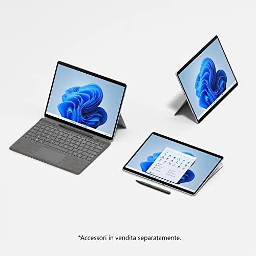 Microsoft Surface Pro X - Ordenador Portátil de 13", Wifi, Microsoft SQ1, 8 GB RAM, 128 GB SSD, Windows 11 Home, Platina