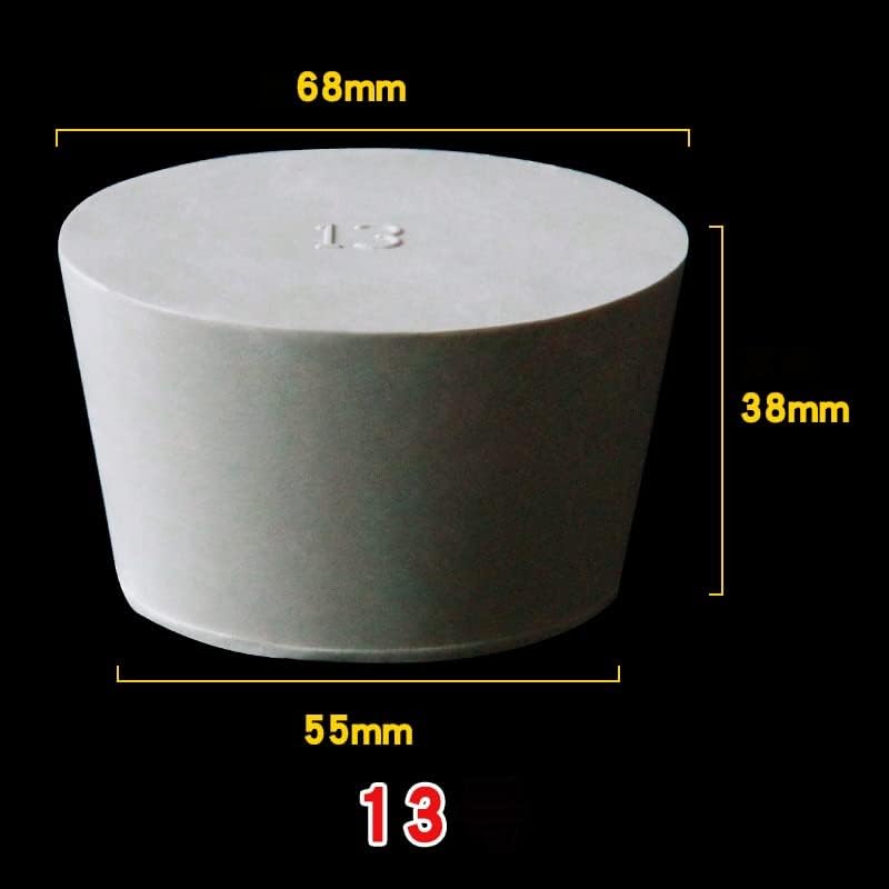 10pcs Solid Rubber Stopper White Push-In Sealing Plug Laboratory Rubber Plug Pipe Tank Bottle Tapered Hole Bung Various Sizes (Color : Type-13, Size : 10 Pcs)