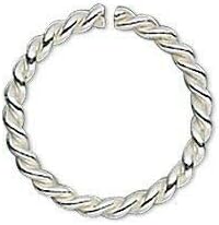 100 Sterling Silver 6mm Twisted Fancy 21 Gauge Round Open Jumprings