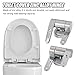 Haoyull Toilet Seat Hinges Replacement Part Toilet Lid Hinges with Soft-Close Mechanism Hinge for Toilet Seat Simple Install