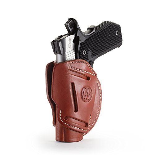 1791 Gunleather 3-Way 1911 Holster - Ambidextrous Owb Ccw Holster - Right Or Left Handed Leather Gun Holster - Fits All 1911 Models Sig, Colt, Kimber, Ruger, Browning, Taurus And Remmington #TOP1