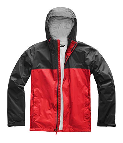 The North Face Men's Venture 2 Jacket, Fiery Red/Asphalt Grey, Medium