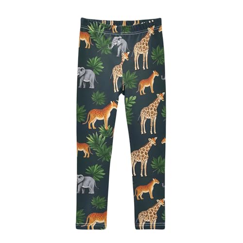 Wild Animals Girls Leggings Soft Stretch Workout Yoga Dance Pants for Kids Casual Tights