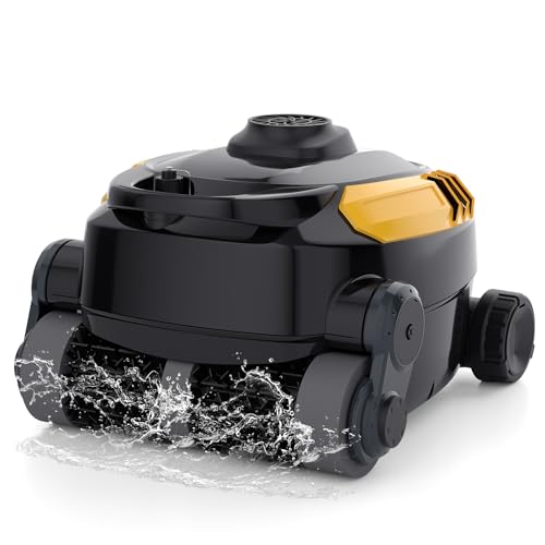 Cordless Robotic Pool Cleaner, Wall Climbing, Extended Battery Life, 0.28 Cu Ft Large Capacity, Advanced Dual-Motor, X3 Auto Pool Vacuum for Inground & Above Ground Pools Up to 1615 Sq.Ft, Orange