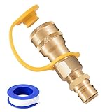 1,27 cm (1/2 Zoll) Messing Schnellverbindungsstücke für Erdgas und Niederdruckpropan, Schnelltrenn-Set mit männlichem Einsatzstecker, langlebige Schnellverbindungsstücke aus massivem Messing