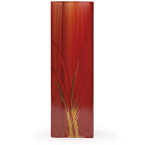 Angela neue Wiener Werkstaette Jarrón de Cristal con circonitas, Cristal, Rojo, 8 x 8 x 25 cm Cover