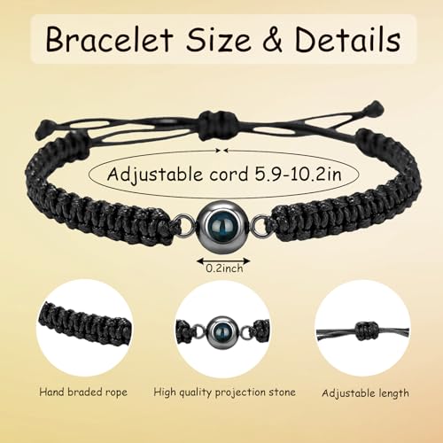 Custom Bracelets with Picture Inside, Personalized Picture Bracelet Gift for men and women, Custom memorial Jewelry Bracelets, Personalized Gifts for loss loved one Friend Lover Pet2